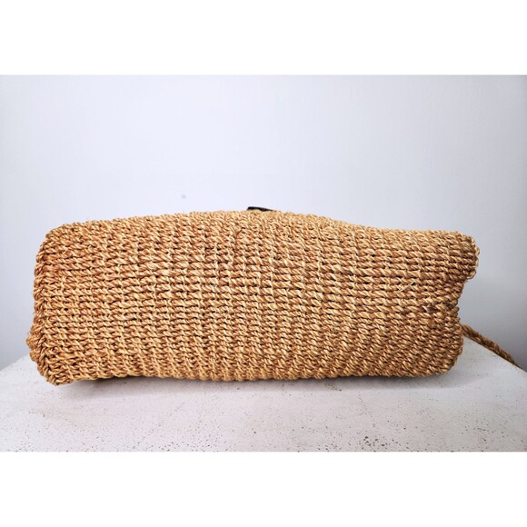 Vintage Straw Sisal Jute Bag - BIG Market Bag Top Handle or Shoulder/ Crossbody - Picture 7 of 10